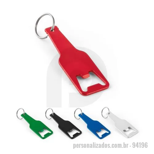 Chaveiro personalizado - Chaveiro Personalizado - 94196 - Chaveiro em alumínio com abridor de garrafas. 30 x 89 x 2.5 mm - 179321 - Chaveiro