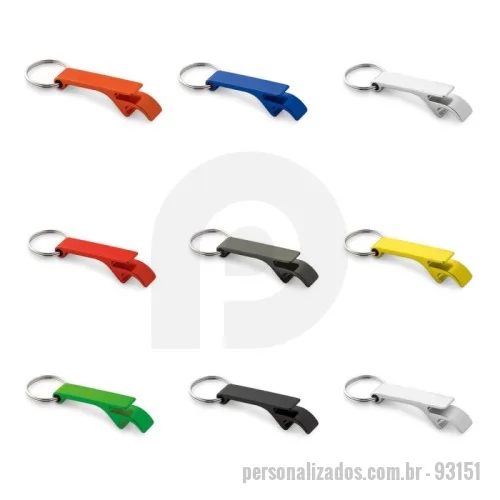 Chaveiro personalizado - Chaveiro Personalizado - 93151 - Chaveiro em alumínio com abridor de garrafas - 182728 - Chaveiro