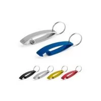 Chaveiro em alumínio com abridor de garrafas. 15 x 68 x 13 mm 