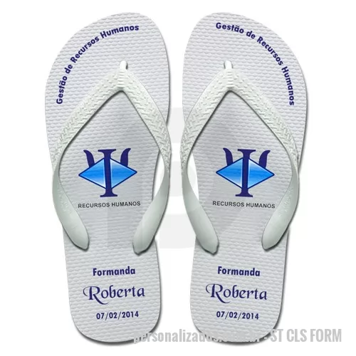 Chinelo personalizado - Chinelos personalizados para formatura ou eventos sociais. Com ótimo custo e grande aceitação de que esse recebe esse brinde possui amplo espaço para promover e divulgar a sua marca