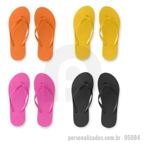 Chinelo personalizado - Chinelos confortáveis com sola em PE e tira em PVC. Disponível numa variada gama de cores.