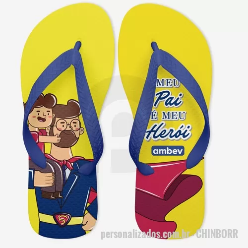Chinelo personalizado - Chinelo de tiras.  Disponível modelos fabricação própria 60% ou 90% de borracha e também temos a opção de modelo top Havaianas Original 