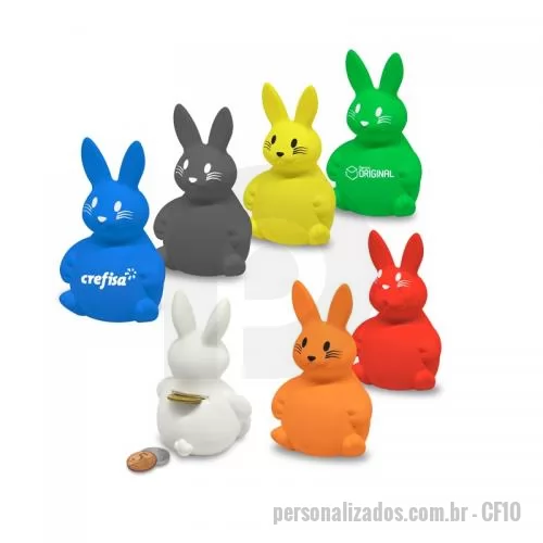 Cofrinho personalizado - Cofre Formato de Coelho Personalizado