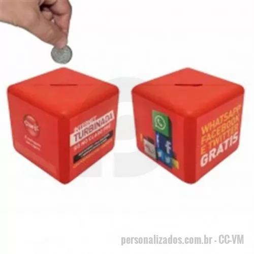 Cofrinho personalizado - COFRE CUBO