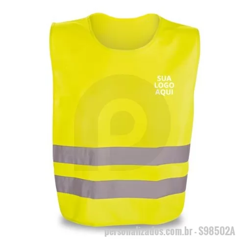 Colete personalizado - Colete de Alta Visibilidade em Poliéster Personalizado - Segurança e Visibilidade em Um Só Produto! Apresente sua marca com segurança e eficiência com nosso Colete de Alta Visibilidade em Poliéster Personalizado. Um brinde exclusivo que combina qualidade, funcionalidade e alta visibilidade, ideal para promover a sua empresa de maneira segura e memorável. Características do Produto: Material: Confeccionado em poliéster de alta qualidade, proporcionando durabilidade e resistência a diversas condições climáticas. Design: Modelo refletivo de alta visibilidade, com faixas refletoras estrategicamente posicionadas para garantir máxima segurança. Personalização: Personalize com o logo ou design da sua empresa, disponível em várias cores e tamanhos para atender às suas necessidades específicas. 