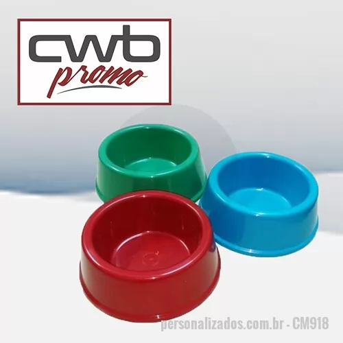 Comedouro para animais personalizado - PRODUTO: Comedouro Médio Tradicional 820ml MEDIDAS: Diâmetro 21,5cm - Altura 7,4cm CAPACIDADE: 820 ml – 105 g MATERIAL: Polipropileno PERSONALIZAÇÃO: Silk ou transfer CORES: Azul, Amarelo, Vermelho, Verde, Rosa e Lilás