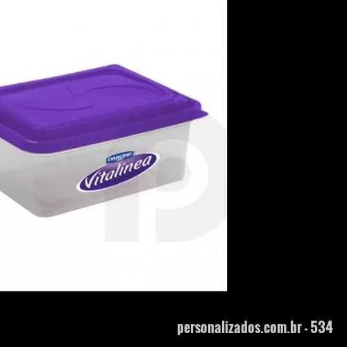 Conservadora personalizada - Pote conservadora retangular com tampa 1100ML