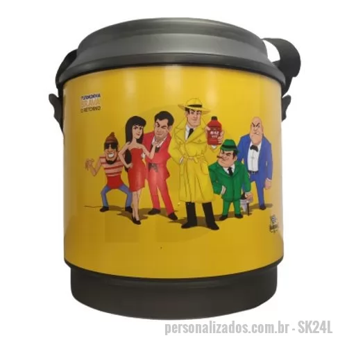 Cooler personalizado - COOLER 24 L – REF. CWC-24 Capacidade: 24 latas (alça de nylon) Personalização: impressão digital 360º