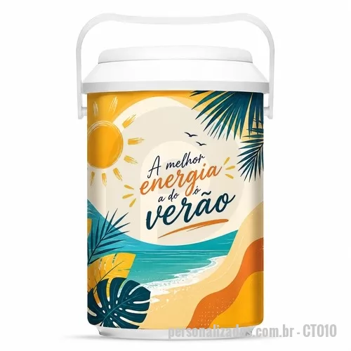Cooler personalizado - Cooler térmico 10 latas! Em PVC rígido! Permite personalização sem limite de cores em 306°