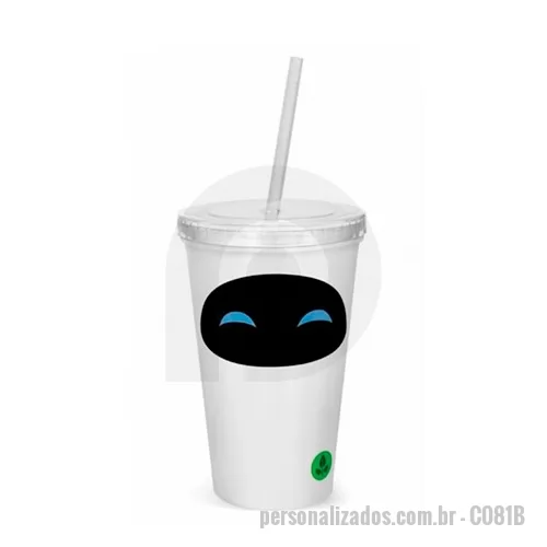 Copo Acrílico personalizado - Copos promovem a qualidade de vida de seus clientes e colaboradores. Super útil, o copo plástico personalizado é um brinde promocional que vai associar sua empresa a temas como saúde e bem estar. Fabricado em acrílico, conta com tampa e canudo, tem capacidade para 600 ml e está disponível nas cores azul, amarelo, vermelho, verde, fumê e transparente. Personalize com sua marca em serigrafia e compre a partir de 100 unidades.