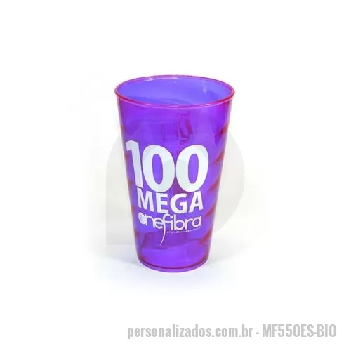 Copo Biodegradavel personalizado - Copo Espiral 550 Ml Biodegradavel