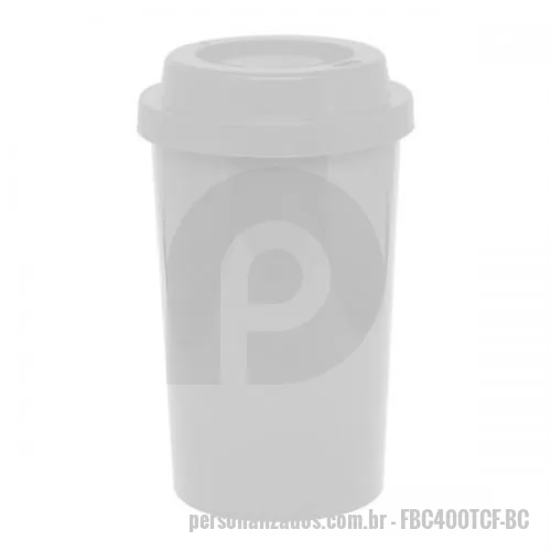 Copo com tampa personalizado - COPO 400 ML COM TAMPA PARA CAFÉ