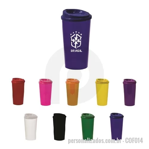 Copo com tampa personalizado - Copo Plástico com Tampa