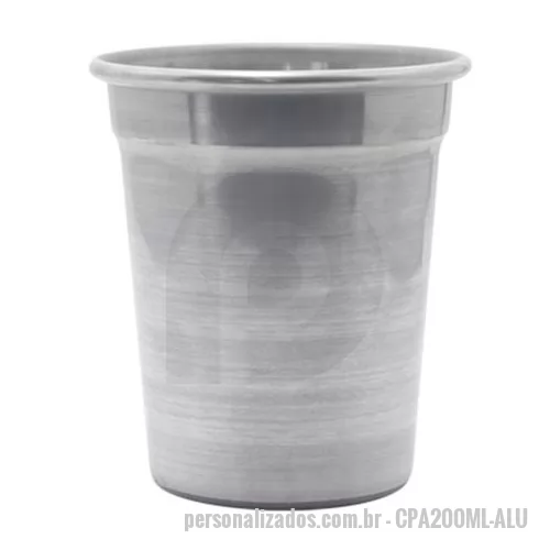 Copo de alumínio personalizado - copo de alumínio 200 ml
