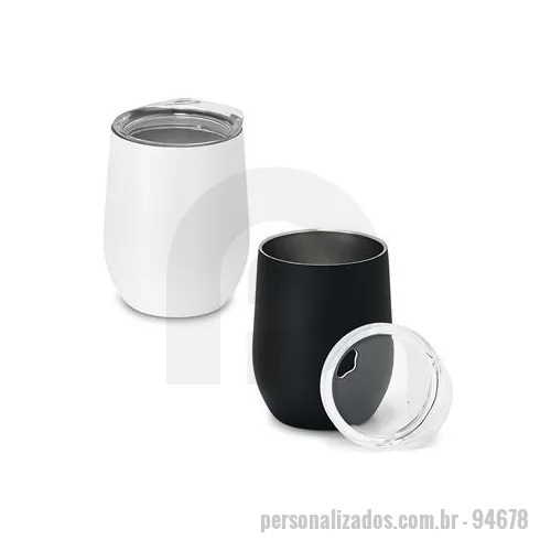 Copo de alumínio personalizado - Copo de metal personalizado com corpo duplo e confeccionado em inox, é um brinde personalizado de elegante aparência que irá impressionar os mais requintados fornecedores e colaboradores.