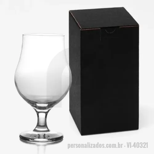 Copo de cerveja personalizado - Copo de cerveja Personalizado - VI-40321 - Copo de vidro para Cerveja/Drinks. Capacidade: 400ml  Dimensões do produto: 400 ml Embalagem do produto: Caixa Preta Dimensões da embalagem: 169x900x900 mm (AxLxP) Peso da embalagem: 252 g - 179870 - Copo de cerveja