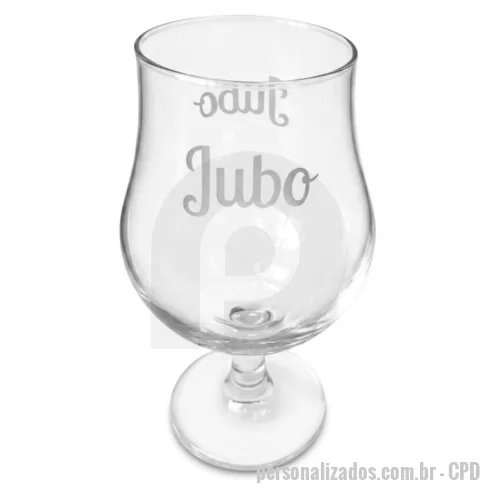 Copo de cerveja personalizado - Copo de cerveja modelo Dublin, cpersonalizado na técnica de jateamento.   