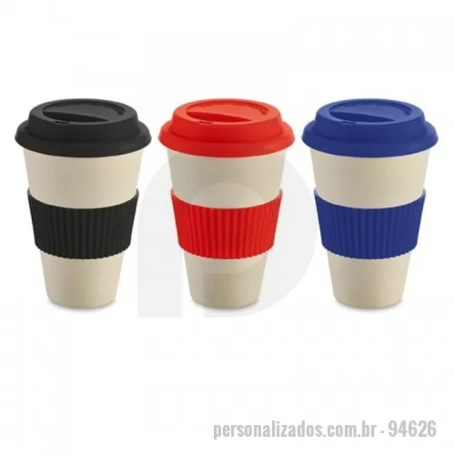 Copo ecológico personalizado - Copo de fibra de bambu 450 ml