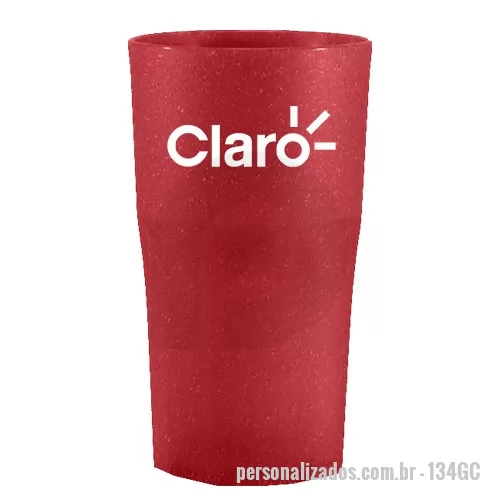Copo ecológico personalizado - Capacidade para 360 ml. Copo sustentável feito com 50% de fibra de madeira e 50% de Plástico Premium (PP), reduzindo a quantidade de plástico e reaproveitando resíduos renováveis. Cores inovadoras, design moderno e acabamento impecável, feito em material atóxico e resistente ao micro-ondas e máquina de lavar.