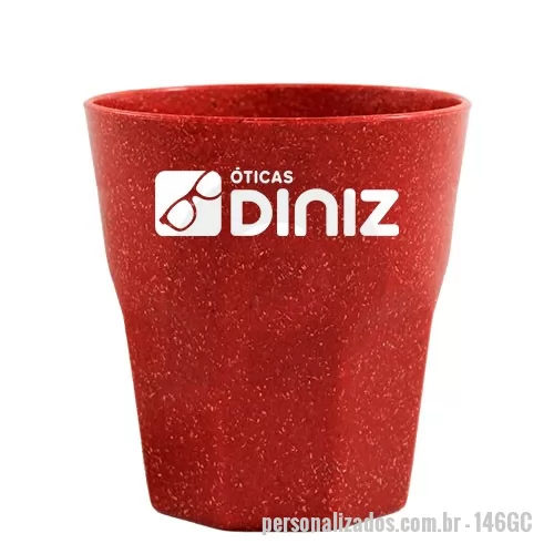 Copo ecológico personalizado - Capacidade para 300 ml. Copo sustentável feito com 50% de fibra de madeira e 50% de Plástico Premium (PP), reduzindo a quantidade de plástico e reaproveitando resíduos renováveis. Cores inovadoras, design moderno e acabamento impecável, feito em material atóxico e resistente ao micro-ondas e máquina de lavar.