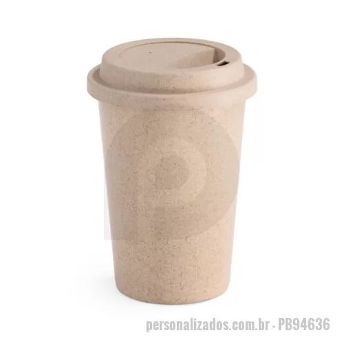 Copo ecológico personalizado - Copo de viagem em fibra de bambu personalizado 