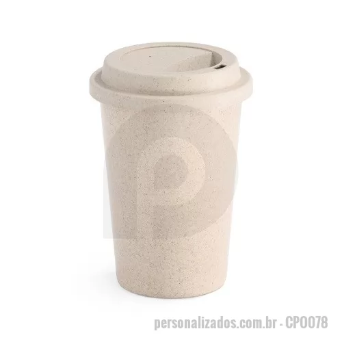 Copo ecológico personalizado - Copo Ecológico de Viagem com Tampa