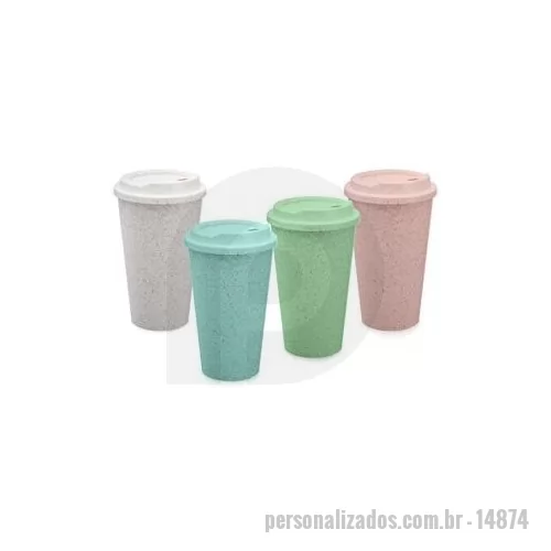Copo ecológico personalizado - Copo de fibra de arroz personalizado com sua logomarca é o brinde personalizado ideal para presentear grandes clientes.