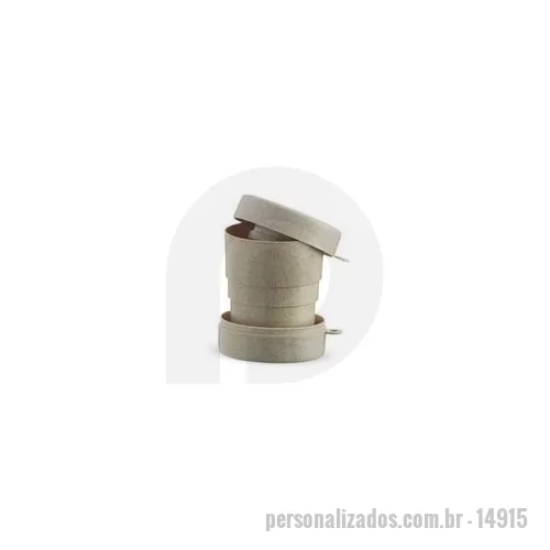 Copo ecológico personalizado - Copo retrátil personalizado e confeccionado em fibra de arroz é um brinde personalizado bem acabado e que cabe no seu bolso.