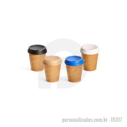 Copo ecológico personalizado - Copo feito em fibra de coco com capacidade de até 350 ml. Possui tampa plástica com bocal. Altura : 10,7 cm Largura : 8,9 cm Circunferência : 28,2 cm Peso aproximado g : 40