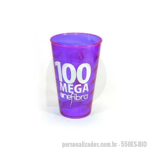 Copo ecológico personalizado - Copo personalizado em seu formato mais procurado espiral com 550 ml e composto biodegradável é a união perfeita para presentear seus clientes com esse lindo brinde personalizado.