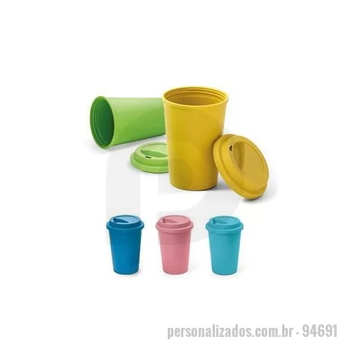 Copo ecológico personalizado - Copo para café ecológico personalizado é um brinde personalizado que faz enorme publicidade da marca nele aplicada.