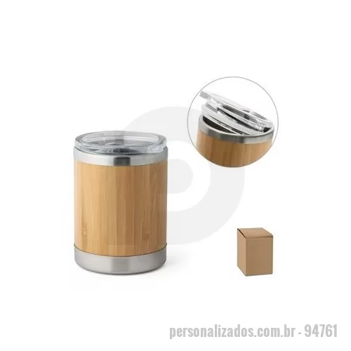 Copo ecológico personalizado - O copo de bambu personalizado é um brinde personalizado bem acabado que impressiona todos que o recebem.