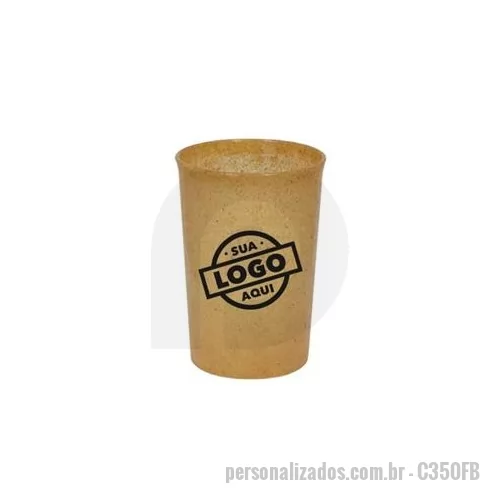 Copo ecológico personalizado - Copo ecológico personalizado produzido em fibra de bambu é um brinde personalizado fantástico de fabricação própria que irá fazer sucesso com seus clientes.