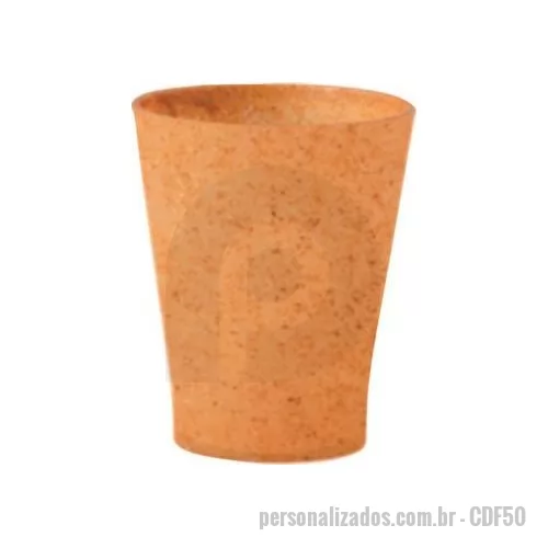 Copo ecológico personalizado - Copo ecológico personalizado em tamanho reduzido para dose e fabricação própria fazem deste lindo brinde personalizado um desejo de todos.