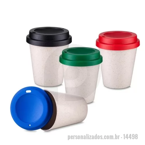 Copo ecológico personalizado - Copo Fibra de Arroz 350ml
