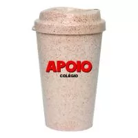 Capacidade para 320ml. Copo sustentável feito com 50% de fibra de madeira e 50% de Plástico Premium (PP).  Cores inovadoras, design moderno e acabamento impecável, feito em material atóxico e resistente ao micro-ondas e máquina de lavar. Acompanha tampa MUG. 