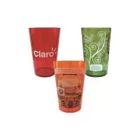 Copo personalizado com composto biodegradável é um brinde personalizado amigo do meio ambiente.