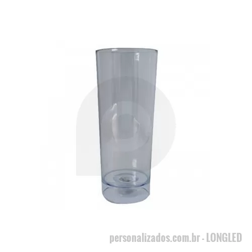 Copo long drink personalizado - Copo long drink personalizado é um brinde personalizado que virou a novidade mais procurada nos brindes personalizados por destacar a logo com luzes!