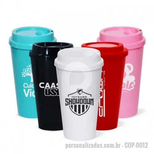 Copo personalizado - Copo bucks com tampa, capacidade de 550 ml.