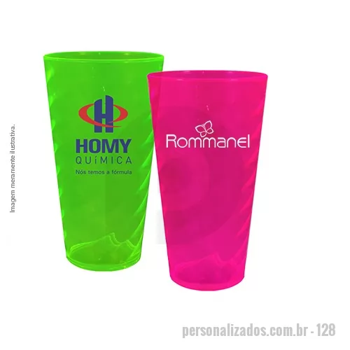 Copo personalizado - Copo Twist Cristal 600mL, alta qualidade, matéria prima alto brilho, parede de alta resistência e alta transparência.
