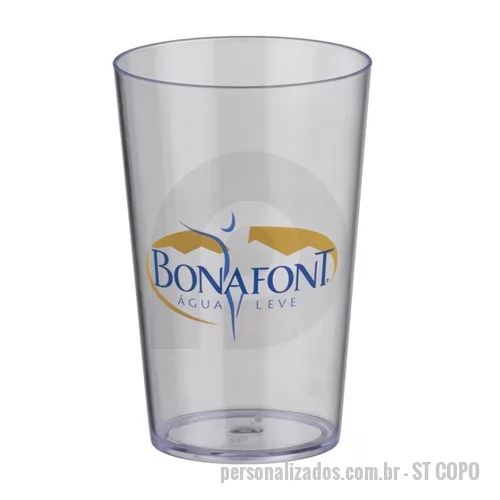 Copo personalizado - Copo Personalizado, Peso 54 gramas, Capacidade 550 ml, Matéria Prima PS Cristal