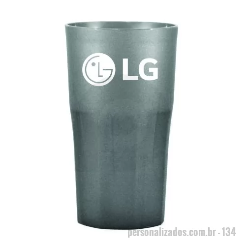 Copo personalizado - Capacidade para 360ml. Design moderno e acabamento impecável, o Copo Roma é feito em plástico atóxico e altamente resistente. Pode ser levado ao microondas e máquina de lavar louça. 