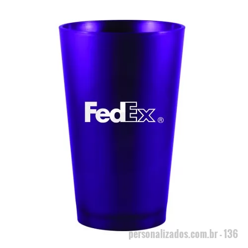 Copo personalizado - Capacidade para 320ml. Design moderno e acabamento impecável, o Copo Cancun é feito em plástico atóxico e altamente resistente. Pode ser levado ao microondas e máquina de lavar louça. 
