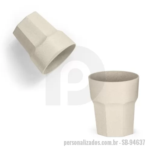 Copo personalizado - Copo em fibra de arroz e PP 400 mL