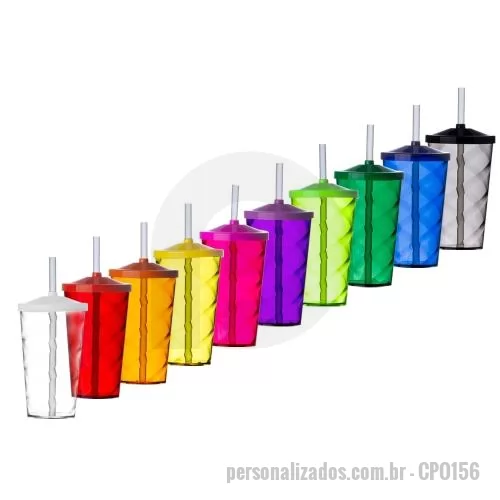 Copo personalizado - Copo com Canudo Personalizado
