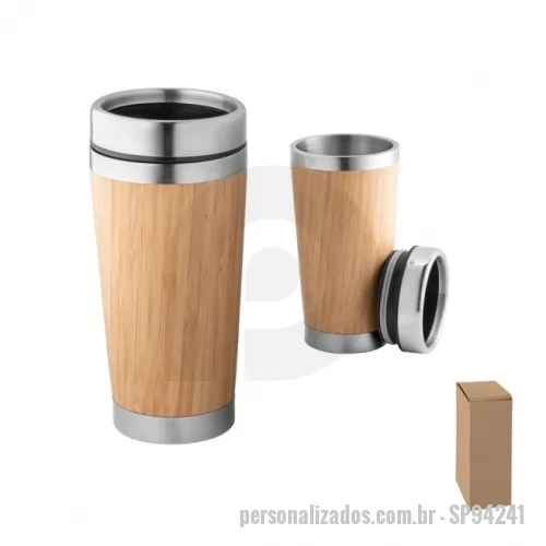 Copo personalizado - Copo de viagem prático e personalizado com logo, perfeito para manter suas bebidas na temperatura ideal durante o dia todo.