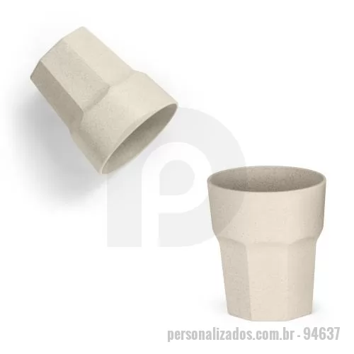 Copo personalizado - Copo Personalizado - 94637 - Copo em fibra de arroz (60%) e PP (40%) com acabamento mate. Capacidade até 400 mL. Certificação EU Food Grade. ø88 x 102 mm - 179403 - Copo