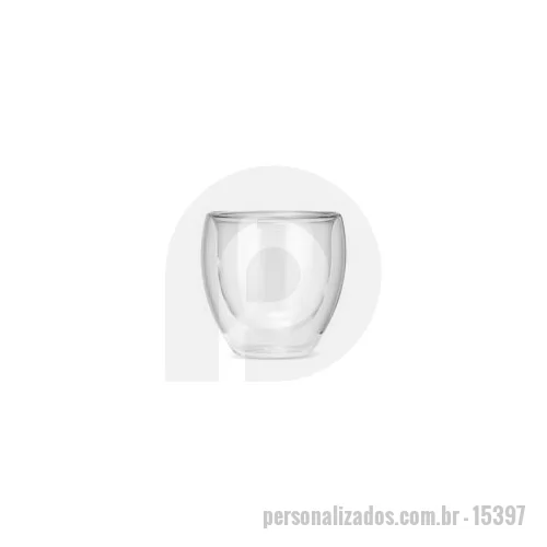 Copo personalizado - Copo de vidro borossilicado com capacidade para até 150 ml e estrutura de parede dupla, que ajuda a impedir o contato direto entre a temperatura do líquido e a parede externa da caneca. Altura : 7,8 cm Largura : 8,1 cm Circunferência : 25,3 cm Peso a