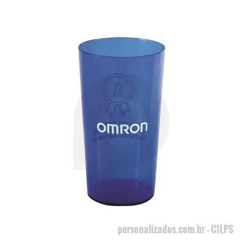 Copo personalizado - Copo personalizado no maior formato que temos de fabricação própria torna este brinde personalizado um brinde que possibilita todo tipo de montagem, desde uma boa coca com gelo à um belo drink com muitas frutas.