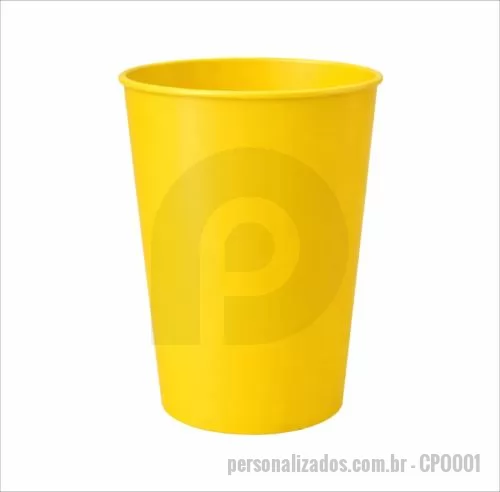 Copo personalizado - Copo com capacidade de 350 ml, produzido em polipropileno, com peso aproximado de 20 gramas, altura de 10,6 cm, diâmetro da boca de 7,5 cm e base de 6,0 cm, oferecendo estrutura leve, resistente e prática para uso cotidiano. Seu formato ergonômico fa